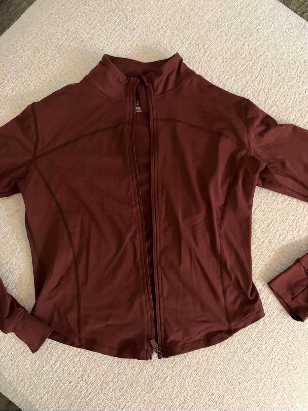 Women’s Maroon/Brown Crop Full-Zip Active Jacket
